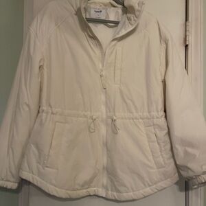 Old Navy Women's Off-White Puffer Jacket